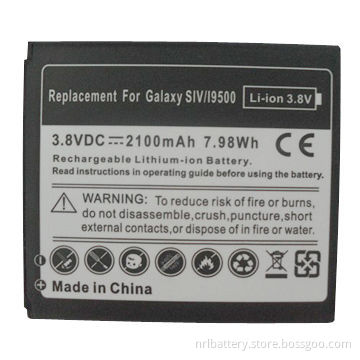 3.8V 2100mAh/2600mAh mobile phone battery for Samsung Galaxy S4, GT-I9500/I9508/i9502, with NFC